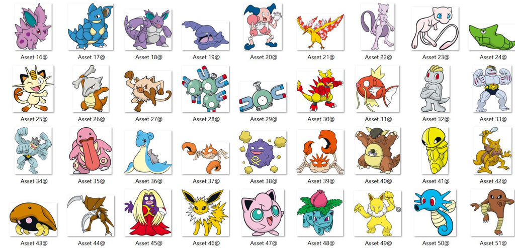 Mega Pokemon Bundle | 1340+ Unique Pokemon Designs | 355+ Png Svg Designs