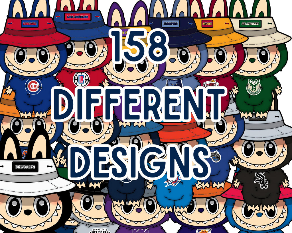 Sports Team Labubu PNG Bundle | Cute Labubu Cartoon Character