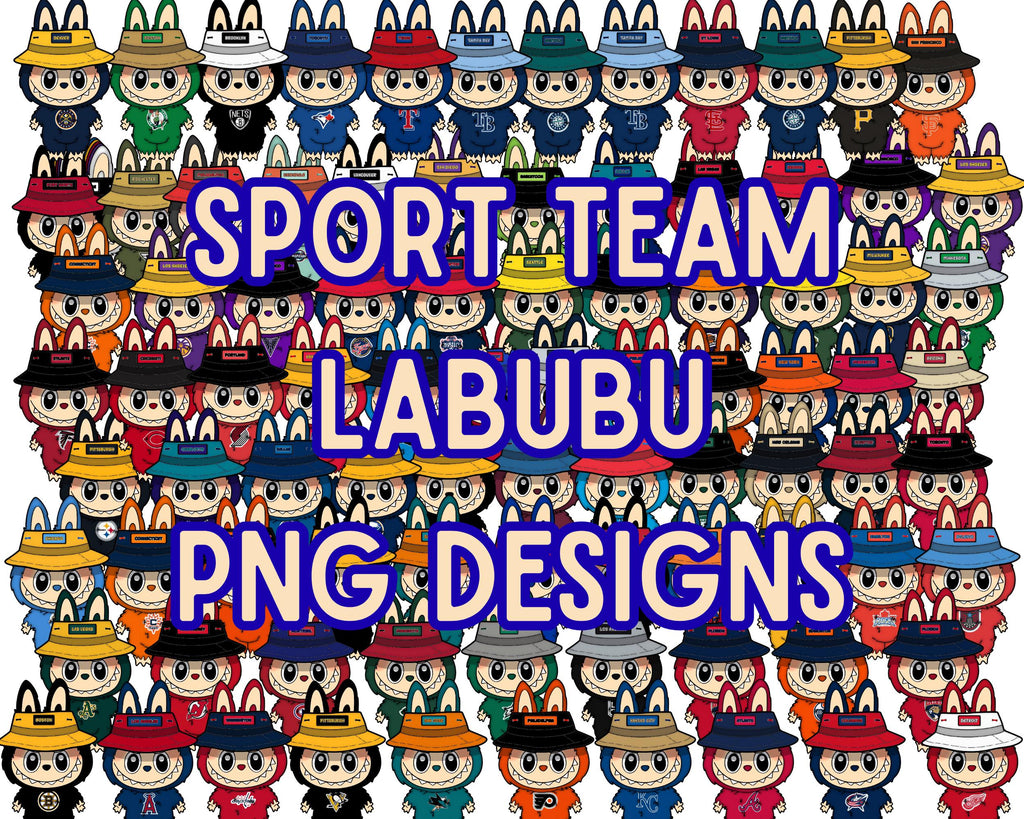 Sports Team Labubu PNG Bundle | Cute Labubu Cartoon Character