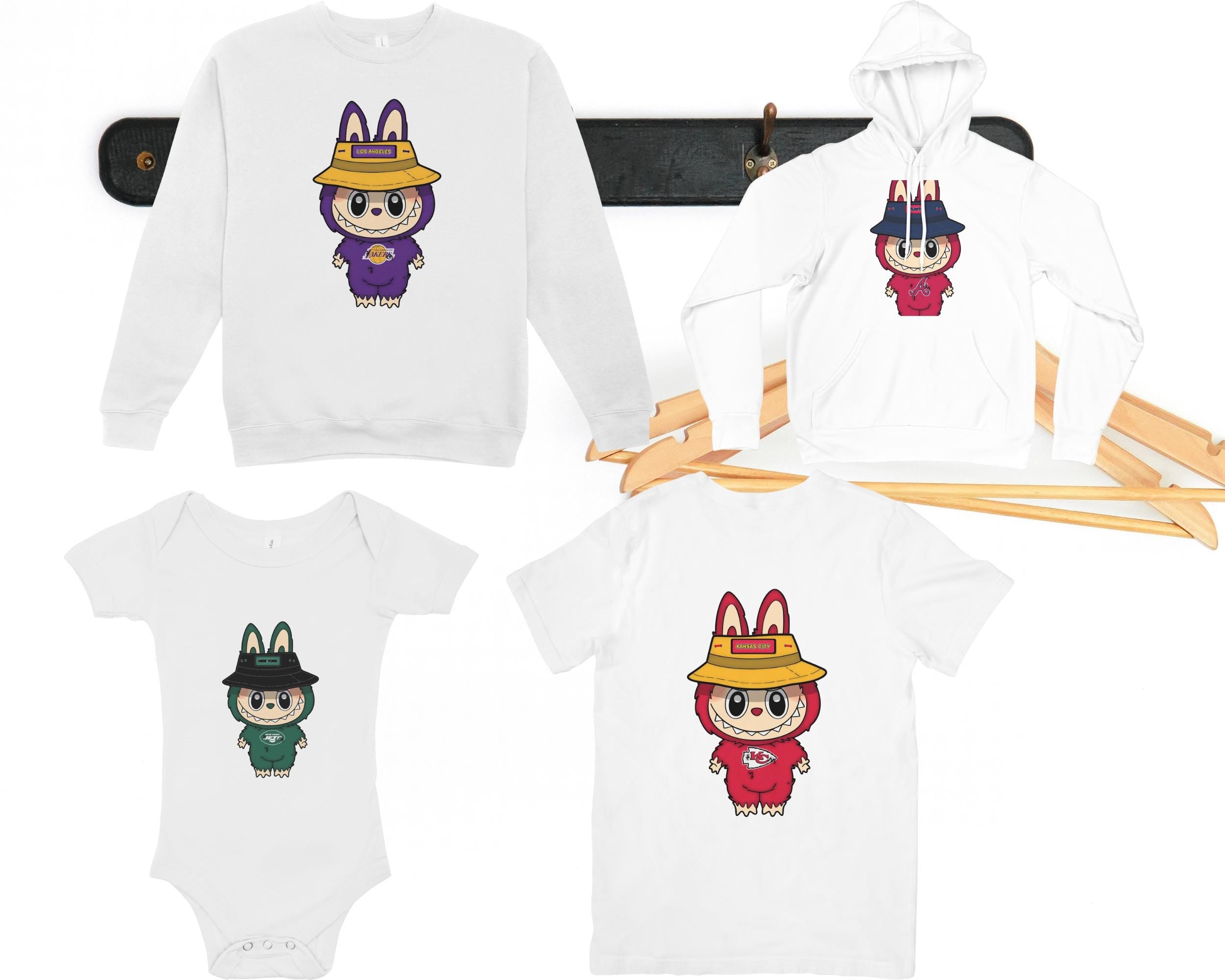 Sports Team Labubu PNG Bundle | Cute Labubu Cartoon Character