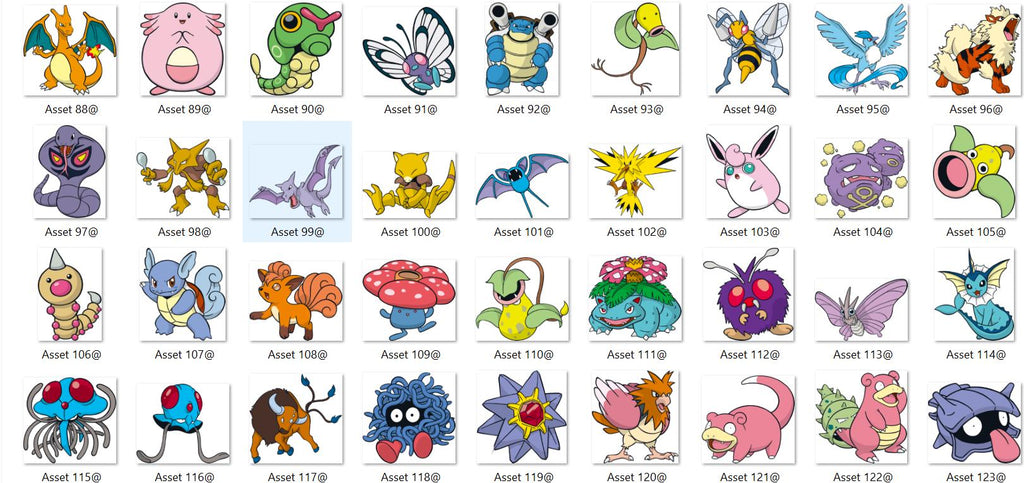 Mega Pokemon Bundle | 1340+ Unique Pokemon Designs | 355+ Png Svg Designs